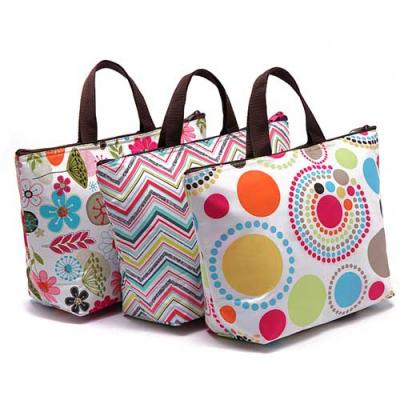 woman insulated lunch bag and water bottle