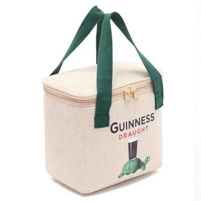 fashion portable insulated canvas work lunch bag